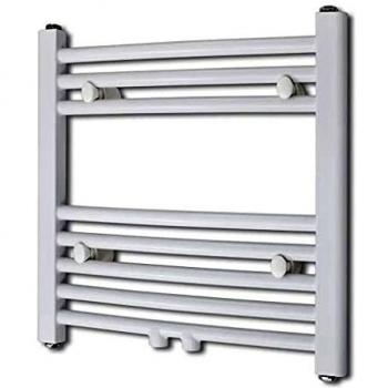 vidaXL Calefacción Central Toallero Curvo 480x480mm Conector Lateral y Medio