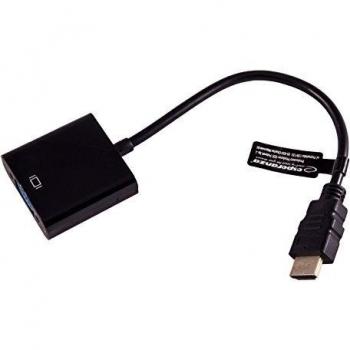 Gembird A-HDMI-VGA-04 Adaptador de Cable HDMI a VGA con Conectores Macho/Hembra, 15m, Color Negro