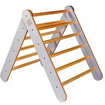Escalera Plegable para Bebés MeowBaby 70x80 cm, Madera, Color Gris