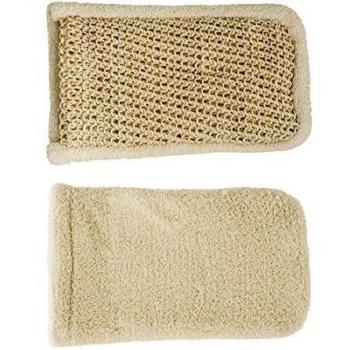 Event Manopla de Baño Doble, Sisal y Algodón, Natural