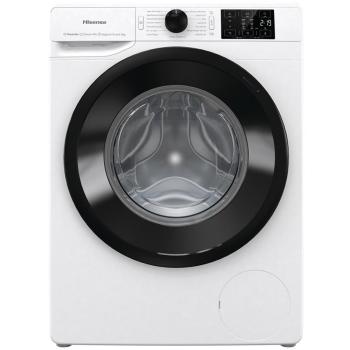 Lavadora Inverter Hisense WFGE801439VM de 8kg con vapor y 1400 RPM, Clase A, Blanco