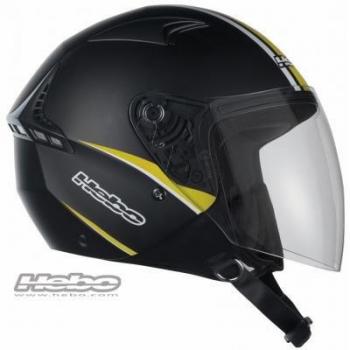 HEBO - HC2114LY : Casco dual sport / urban jet CTR II NEGRO