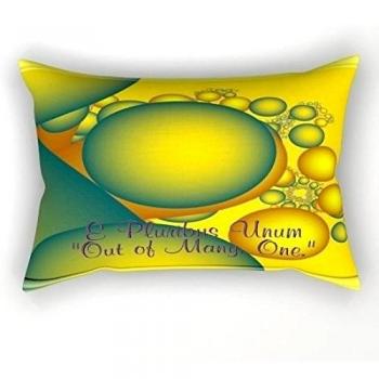 oliyneco e Pluribus Unum fuera de muchos un rectángulo Lienzo de algodón manta almohada decorativa almohada cojín, 50,8 cm x 76,2 cm