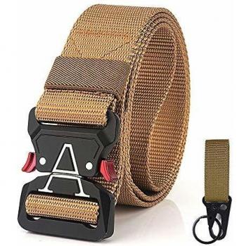 TENINE Cinturón Táctico, Cinturón Militar de Nailon de 1.5 Pulgadas Táctico Resistente con Correa de Metal de Liberación Rápida para Equipo EDC Molle Táctica Cinturón
