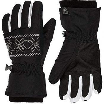 Jr Jane - Guantes de esquí para niña, 200 BLACK, 8 años