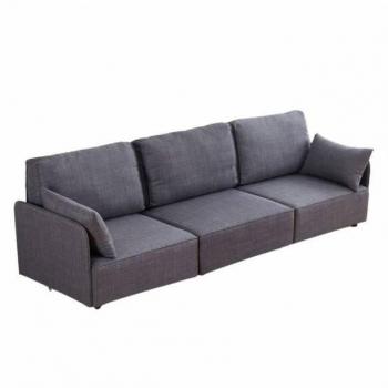 Sofá Modular Riposo A+A+B 3 Plazas Gris 276 CM, poliéster, dimensiones 276x93x93 cm