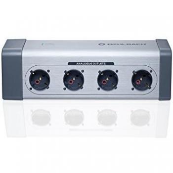 Regleta Oehlbach XXL Power 908 Grey - 4 Tomas de Corriente, Interruptor, Diseño Compacto, Protección Sobretensión, Cable de Alimentación de Alta Calidad