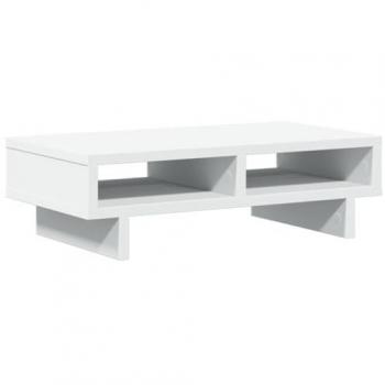Soporte de Monitor Blanco con Cajones 50x27x15 cm Madera Ingenierizada