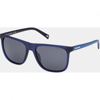 Skechers Men's Square Blue Polarized Sunglasses SE6290-90D
