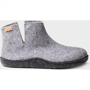 Toni Pons Maos-FR Gris - Zapatillas de casa cerradas de mujer en tonos lisos de fieltro reciclado fabricadas en España
