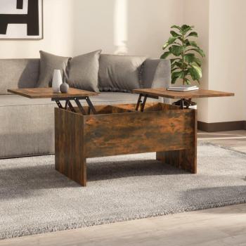 Mesa de centro de roble ahumado 80x50x42,5 cm madera multicapa