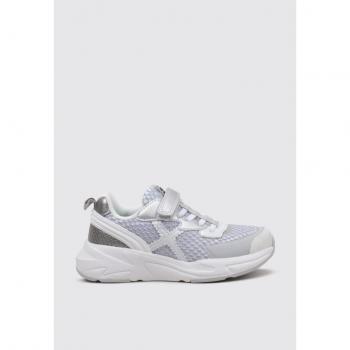 Zapatilla Deportiva Velcro Munich MINI TRACK VCO 92 Plata para niña