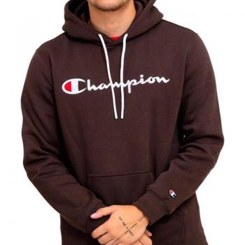 Sudadera con Capucha Champion para Hombre en Color Marrón con Logo Bordado