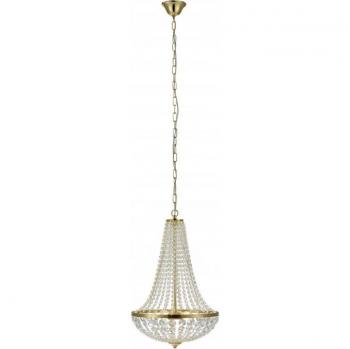Lámpara colgante de cristal GRÄNSÖ Latón 2 bombillas, tipo candelabro, 2 luces, material de cristal y latón, casquillo E14
