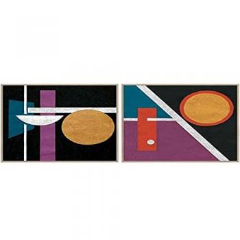 Cuadro DKD Home Decor Abstracto Moderno (2 Unidades) 83 x 4,5 x 83 cm