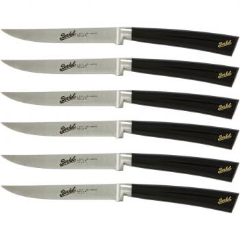 Juego de cuchillos para carne Van Berkel Elegance KEP6ST11SRBGB - 6 unidades, 21 cm, acero inoxidable, color negro