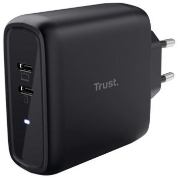 Cargador de Pared Trust Maxo 65W con 2 Puertos, 2xUSB Tipo-C, Potencia de 65W