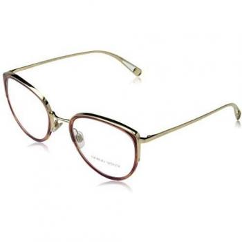 Armani Giorgio 0AR5086, Monturas de Gafas para Mujer, Striped Brown/Pale Gold, 52