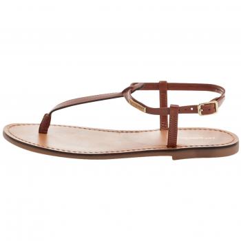 Les Tropéziennes Harvil Women's Flat Leather Sandals in Brown