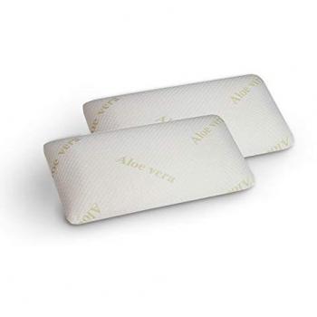 Conjunto de 2 Almohadas Viscoelásticas Aloe Vera 70x35 cm