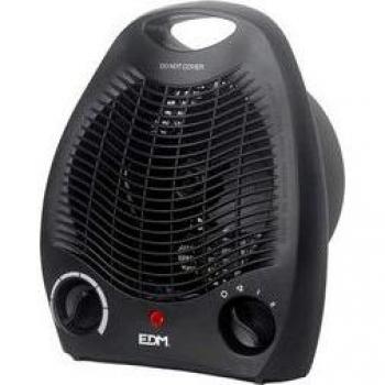 Calefactor de Suelo Vertical Negro 1000-2000W EDM