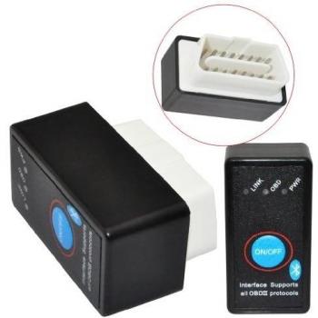 iKKEGOL Bluetooth Mini ODB2 II COCHE escáner de diagnóstico herramienta con interruptor de encendido Torque Android