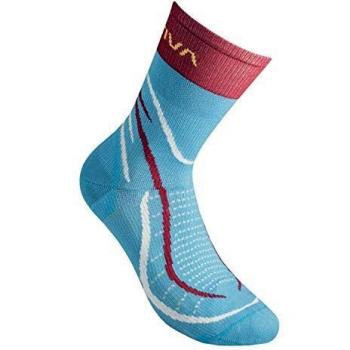 Calcetines de Running/Trail La Sportiva Sky Socks - Cómodos y Transpirables (Malibu Blue/Berry)