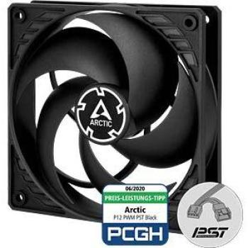 Ventilador de Caja ARCTIC P12 Pro PST 120 mm - Pack de 5, PWM, Rodamiento Fluidodinámico, 600-3000 rpm, Negro
