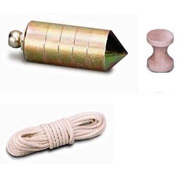 Plomada Bicromatada de Madera Nusac 700gr, 5 Metros