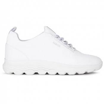 Geox Spherica Mujer - Zapatillas Deportivas Cómodas y Transpirables, Color Blanco, Talla 35 EU