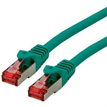 Cable de Red Cat 6 S/FTP 0.30 m Verde Doble Pantalla, Libre de Halógenos, Retardante de Llama