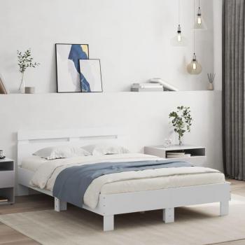Cabecero blanco redondo de madera multicapa de 120x190 cm