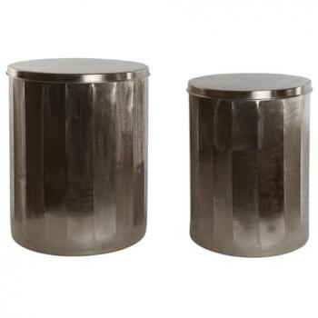 Juego de 2 mesas Home ESPRIT Dorado Metal 42 x 42 x 52 cm
