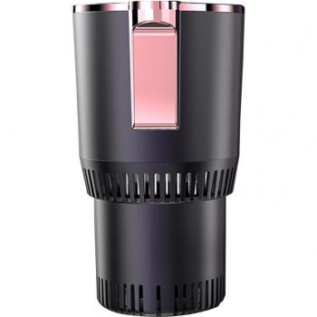 Mini nevera portátil inteligente para coche con pantalla LCD, taza calefactable y refrigerante de 12V