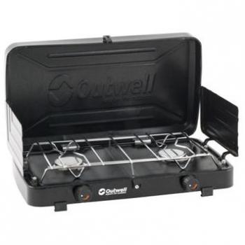 Cocina portátil Outwell Appetizer Duo 2 fuegos plateado y negro