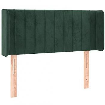 Cabecero con LED de terciopelo verde oscuro 103x16x78/88 cm