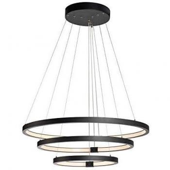 Luminaria LED Colgante SLV One Triple DALI 65W 3000K 4200lm Negra