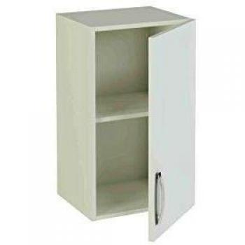 MEKA-BLOCK Módulo Alto de Cocina para Colgar de 40 cm con una Puerta, Madera, Blanco Soft, 70x40x35 cm