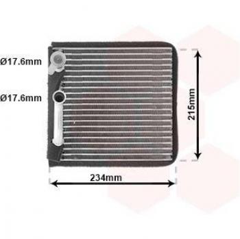 Evaporador de aire acondicionado VAN WEZEL 1800V089