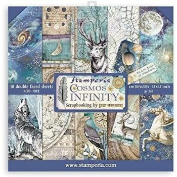 Stamperia International Bloc de Recortes-Cosmos Infinity, Multicolor, 30,5 x 30,5 cm