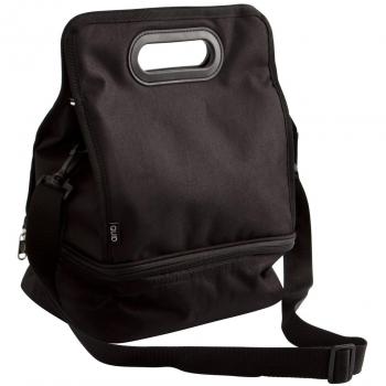 Quid Go Lunch - Bolsa Porta menú, 23 x 16 x 31 cm, Color Negro