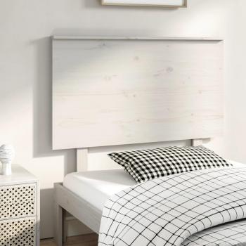 Cabecero de cama blanco 94x6x82,5 cm madera maciza de pino