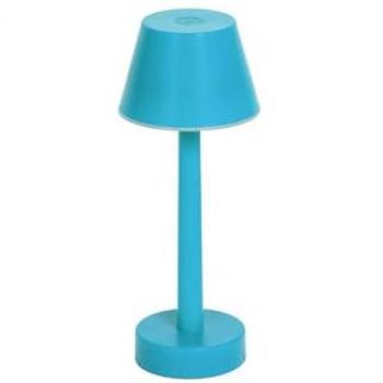 Lámpara LED recargable Gaja, azul, USB, IP44, RGBW, atenuable