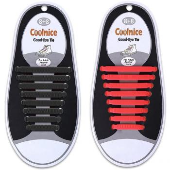 2 Pares Homar Cordones de zapatos para niños y adultos Cordones impermeables zapato atlético de silicona elástico plano de la zapatilla de deporte El inverso calza los zapatos corrientes de mesa