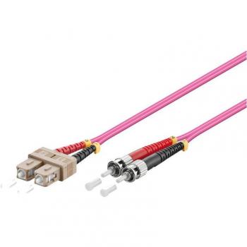 Cable de red de fibra óptica Varia OM4 Duplex Multimodo 50/125 SC/ST LSZH 7,5m con polaridad intercambiable
