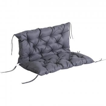 Cojín para Banco con Respaldo 100x98x8 cm Gris