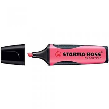 Marcador Fluorescente Premium Stabilo Boss Executive - Punta Biselada 2-5 mm - Rosa - Recargable - Tinta Base Agua