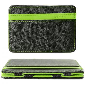 XCSOURCE® Billetera Mágica Efectivo Identificación Tarjetas Crédito Delgada con Broche para Hombre MT179