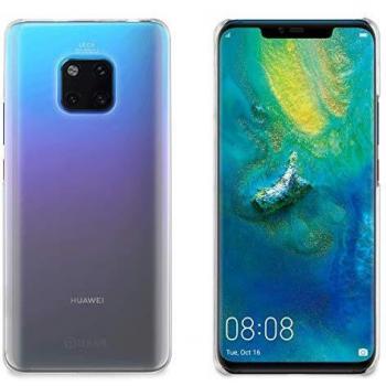 Muvit Pack Huawei Mate 20 Pro Funda Cristal Transparente + Protector Pantalla Vidrio Templado Curvo Marco Negro