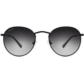 Unisex Polarized Sunglasses - Model Michigan - Shiny Gold & Black Rims